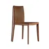 Silla de Comedor Minimalista de Lujo Ligero en Piel de Silla Modelo Habitación Diseñador Hotel Silla de Escritorio Hogar Italiano Respaldo Taburete Nórdico