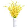 Orquídea Danzante Amarilla de 5 Pétalos Artificial Alta Gama Flor Boda Decoración Hogar Corazón Cultural Orquídea Mariposa Ramo Falso Fabricante Mayorista