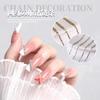 Japonês DIY Garra Broca Cadeia Nail Art Acessórios Super Flash Tridimensional Luz de Luxo Metal Pérola Broca Corte Decoração de Unhas