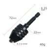 Mandril Ajustável de Três Garras para Broca Elétrica Wm, Mandril de Troca Rápida, Haste Sextavada, Mandril para Broca Helicoidal 0,3 Mm-8 Mm