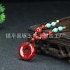 Bienestar del Fan en Vivo Cinnabar Natural Pulsera Enrollada con Cuerda Hecha a Mano Colgante Tianzhu Oro Púrpura Cinnabar Crudo