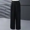 Pantalones de Pierna Ancha de Moda para Mamás, Novedad Verano 2026 Cintura Alta Pierna Recta Petite Estilo Coreano Casual Versátil