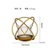 Fabricante Nórdico Criativo Arte em Ferro Dourado Suporte de Vela Perfumada Decoração de Mesa Geométrico Metalizado Ornamento de Suporte de Vela