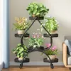Soporte para Flores para Sala de Estar, de Pie, Móvil con Ruedas, Soporte Multifuncional de Hierro Forjado para Plantas Verdes, Soporte para Flores de Balcón