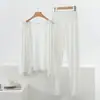 Leggings elásticos transfronterizos, cárdigan, pantalones largos para mujer, pantalones térmicos de manga larga de modal de cintura alta para primavera y otoño, conjunto de ropa de casa para mujer