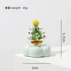 Bestseller transfronterizo Zibo vidrio mini árbol de Navidad spinner artesanía de vidrio, giratorio para coche, regalo de Navidad