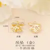 Producto semielaborado accesorios para joyería material metal incrustado circonita colgante de campana de Navidad colgante para collar pulsera pendientes DIY