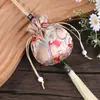 Bolsita Vacía Estilo Chino Bordada Flor de Anacardo Colgante de Borla Bolsita Portátil Bolsita Vacía