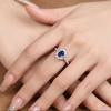 Anel Longlong de ouro S925 prata novo safira 5*7 oval feminino luxo totalmente cravejado diamante moda Coringa diário