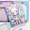 Nuevo Estilo Cuaderno A5 Primo Grande Cuaderno de Páginas de Colores Cuero PU Bloc de Notas para Estudiante Cuaderno Rayado de Dibujos Animados de Moda