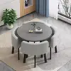 Juego simple de mesa y sillas de oficina para negociación, mesa creativa de recepción para tienda de té de leche, mesa redonda pequeña de recepción informal, mesa de comedor