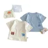 Nuevo Conjunto de Verano para Niños y Niñas, Lindo y Elegante Estampado de Zoo Dibujos Animados de Bebé Pantalones Cortos y Conjunto de Dos Piezas de Manga Corta