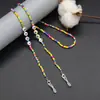 Cadena colorida para gafas de estilo coreano con cuentas pequeñas y colgante de letra LOVE, correa para el cuello para gafas de sol, cubierta de silicona para evitar que las gafas se caigan, venta al por mayor
