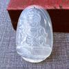 Colgante de calcedonia blanca con ágata de jade al por mayor de fábrica, colgante del zodíaco de los ocho santos patronos Guanyin Bodhisattva Buda Buming