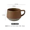Juego de Taza y Platillo de Café Retro Japonés Taza de Cerámica Rugosa Creativa con Flor Tirada Taza de Latte para el Hogar Taza de Cerámica de Lujo Ligero ins