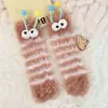 Calcetines de Invierno de Peluche de Monstruo para Mujer, Terciopelo de Visón Engrosados, Divertidos para Dormir, Calientes, de Oruga para el Suelo