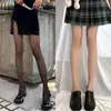 Meias calças de malha jacquard meias pretas sexy malha grande meias de malha pura ins meias para perna meias JK apelo emocional