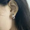 Pendientes de Cruz Incrustados con Diamantes Estilo Coreano para Mujer, Diseño Dulce y de Moda, Pendientes Sencillos, Pendientes de Nicho de Alta Gama que No se Desvanecen
