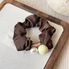 Elástico de Cabelo Estilo Francês Coreano Anel de Cabelo Intestino Grosso 2026 Novo Estilo Academia Britânica Flor de Cabelo Estilo Preguiçoso Elástico de Cabelo de Cetim Retrô