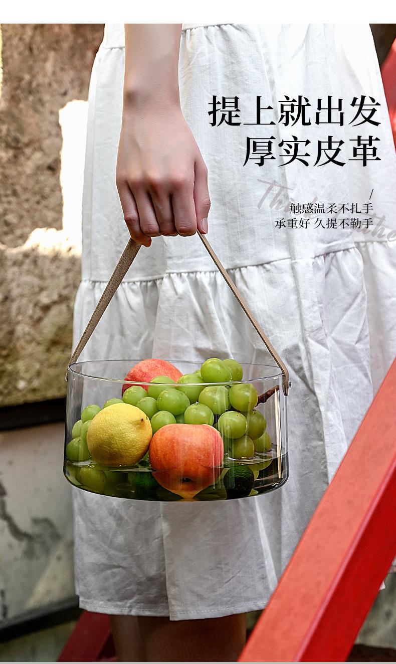 透明水果桶冰桶户外野餐篮