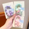 Novidade de Primavera Estilo Infantil Laços de Cabelo de Flor, Presilhas de Cabelo Fofas de Desenho Animado para Meninas Que Não Danificam o Cabelo, Elásticos de Cabelo Tipo Intestino Delgado, Cordas de Cabelo