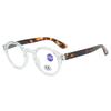 Explosiones de comercio exterior marco redondo pequeño retro diente de resorte gafas de lectura HD luz azul anti-gafas de lectura calientes ins al por mayor