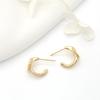 Joyería diy hecha a mano geométrica 925 aretes colgantes estilo coreano chapados en cobre oro real de 14k aretes simples material accesorios
