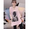 Chaleco Estampado con Retrato de Seda de Hielo Arrugado Talla Grande para Mujer Primavera y Verano 2025 Nuevo Suelto Estilizado Moda Sin Mangas para Mujer