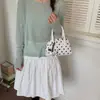 Bolso de Mano Cuadrado Pequeño Estilo Coreano de Moda de Este Año para Mujer, Bolso de Hombro Nuevo de Verano 2026 con Lunares y Bloques de Color, Bolso Cruzado para el Trabajo