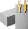 Juegos de Cuchillo y Tenedor Desechables de Alta Gama Transfronterizos, Servilletas de Papel Gruesas Libres de Polvo para Restaurantes Occidentales y Hoteles, Servilletas de Papel Libres de Polvo de Bolsillo