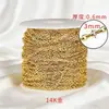 Venda Direta de Fábrica Corrente em Formato O de Aço Inoxidável 3mm Galvanoplastia a Vácuo 14K Material para Colar Pulseira DIY Acessórios Atacado