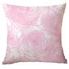 Funda de Almohada Serie Rosa Peonía Transfronteriza Amazon Hogar Cojín de Sofá Funda de Almohada