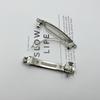 Horquilla doble de cinco estrellas con lazo plano de 8 cm/10 cm, pinza automática, pinza de resorte, accesorios para tocados de fábrica directa, para DIY