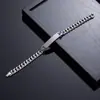 Pulsera para Hombre de Acero Inoxidable Directo de Fábrica Pulsera de Acero de Titanio Curvada Estilo Coreano Joyería de Moda Suministro Pulsera Grabable