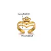 Anillo de Acero Inoxidable Nuevo Europeo y Americano con Circonita y Perla de Imitación Anillo Chapado en Oro para Mujer Anillo Pequeño Fresco de Acero de Titanio con Forma de Serpiente Accesorios