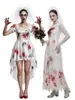 Disfraz de Novia Fantasma de Terror para Halloween Vestido de Novia Sangriento Disfraz para Actuación en Escenario