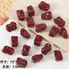 Cuentas sueltas acrílicas color rojo cereza, cuentas con forma de lazo de corazón, cadenas para teléfono hechas a mano, accesorios para el cabello para niños, accesorios para DIY