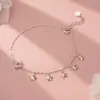 Pulsera Qianjia S999 de Plata Pura Cielo Estrellado Femenino, Suave, Dulce, Delicada, Simple, Linda, Pulsera de Nicho, Disponible al por Mayor