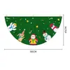 Bandera de abanico navideño Bandera de abanico navideño Bandera colgante semicircular Bandera de decoración para valla exterior Bandera de abanico navideño