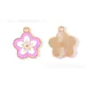 Pendente de Flor de Cerejeira Fresco e Simples em Liga de Zinco Esmaltada Acessórios para Joias DIY Materiais para Decoração de Colar Pulseira Chaveiro
