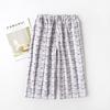 Pantalones de pijama de gasa para hombre Primavera y Verano Hogar talla extra Shorts Algodón Delgado Suelto Pantalones Capri Suministro Directo de Fábrica Transpirables