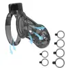 Jaula de Castidad, Anillo de Bloqueo Divertido de Castidad Masculina, Productos para Adultos, Funda Suave de Goma para Pene, Bloqueo Suave de Castidad