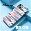 Estética popular japonesa y coreana acuarela pintada a mano peces pequeños coloridos 17pm funda de teléfono con estampado completo iPhone 18 funda dura girly