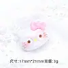 Gatito Lindo con Gafas Dibujo Animado Hecho a Mano DIY Casero Pegamento de Crema Resina Accesorios Pequeños Hebilla para Zapatos con Agujero Material para Joyería