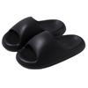 Chinelo de EVA de sola grossa com padrão de logotipo personalizável para uso doméstico e externo, para casais, chinelos femininos, sensação de cocô de banheiro