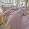 Conjunto de Quatro Peças de Veludo Leite Francês Aconchegante e Quente de Veludo Coral de Inverno Lençóis de Cama Capa de Edredom Veludo Dupla Face Conjunto de Três Peças para Cama