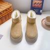 Botas de nieve Beier 2024 invierno forradas de polar para niñas Zapatos Joker de lana de cordero y algodón Zapatos casuales cálidos B2001