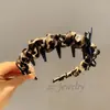 Diadema Ondulada Dentada Estampado de Leopardo para Mujer, Diadema Esponjosa Antideslizante de Corona Alta, Accesorio de Pasador para Peinar el Cabello de la Frente
