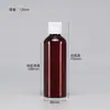 Botellas de Plástico Transparentes con Tapa abatible en stock 30 50 100ml Flexibles para Loción Cosmética Botellas Dispensadoras con Tapa de Mariposa