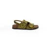 Duas Versões~ Sandálias Birkenstock Femininas com Solado Macio de Veludo e Duas Fivelas, Estilo Preguiçoso e Solado Grosso, Adequadas para Uso ao Ar Livre e Deslocamento